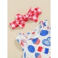 thumbnail image 6 of CIYCuIT Independence Day Baby Girls Shorts Sets 3M 6M 12M 18M Cartoon Print Sleeveless Romper + Elastic Band Shorts 2Pcs Newborn Infant Cute Summer Outfit, 6 of 8
