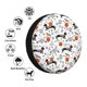 thumbnail image 4 of Fotbe Halloween Dachshund Funda de Llanta de Repuesto con Estampado, Engrosada, Ajuste Universal para Jeep, Remolque, RV, SUV, Camión-14 inch, 4 of 6