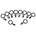 thumbnail image 2 of Urbanest 1" Nylon-Insert Curtain Rings With Clips and Eyelets, Set of 8, Black, 2 of 2