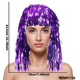 thumbnail image 3 of Daznico Colorful Fringe Hair Hat for Party with Glittery Streamers,Mardi Gras Clothing,One Size, 3 of 4