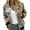 Khaki, variant on Summer Tops Viikei Hoodes for Women Hoodless Sweatshirt for Women Womens Jackets Floral Print Sleeve Zipper Cropped Lightweight Stand Collar Outwear Tops Coat