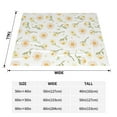 thumbnail image 3 of TEQUAN Double Layer Plush Bed Blanket, Yellow Cartoon Sunflower Flowers Pattern Cozy Soft Air Conditioner Throw Blankets, 50" x 40", 3 of 7