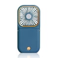 thumbnail image 1 of mini ventilador cuello colgante plegable portátil 3 velocidades del viento portátil recargable oficina escuela refrigeración accesorios deportivos al aire libre azul Inevent HA012658-01B, 1 of 7