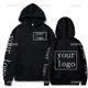 thumbnail image 3 of 2024 Estudiante Casual Texto impreso personalizado Sudadera con capucha DIY Logotipo personalizado Sudadera con capucha personalizada Sudadera con logotipo de texto, 3 of 5