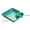 thumbnail image 2 of pitrice Dumpling Plate with Vinegar Space Snack Pastry Cookie Platter Japanese Style Divided Food Tray Sauce Dish Tableware Kitchen Green Green, 2 of 6