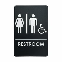 Rock Ridge Magic Outdoor Plastic Restroom Signs, 6.00" x 0.25"