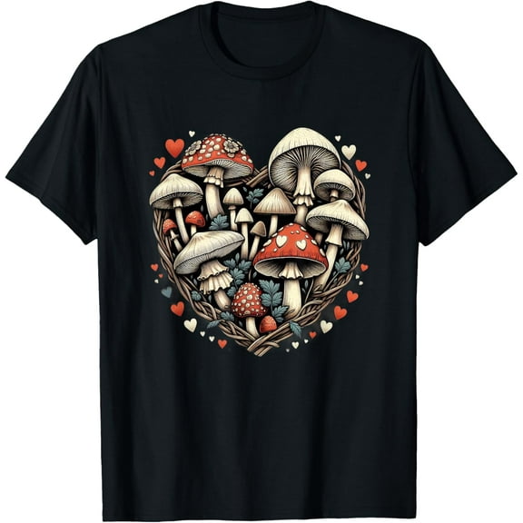 Mushroom Love Colorful Mycology Mushrooms Art T-Shirt