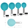 thumbnail image 2 of Reston Lloyd 4pc for Dry and Liquid Ingredients Plastic with Stainless Steel Handles Measuring Cups, Set of 2, Turquoise, 2 of 4