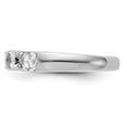thumbnail image 2 of Auriga Fine Jewelry 14K White Gold 5-Stone Shared Prong Round Complete Diamond Band for Women Size 7 (0.25ct, Clarity- I1), 2 of 6