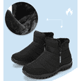 thumbnail image 5 of Men’s Water Resistant Winter Ankle Snow Boots, Fleece Lined Warm Slip-On Boots with Side Zipper for Outdoor Cold Weather Walking, 5 of 7