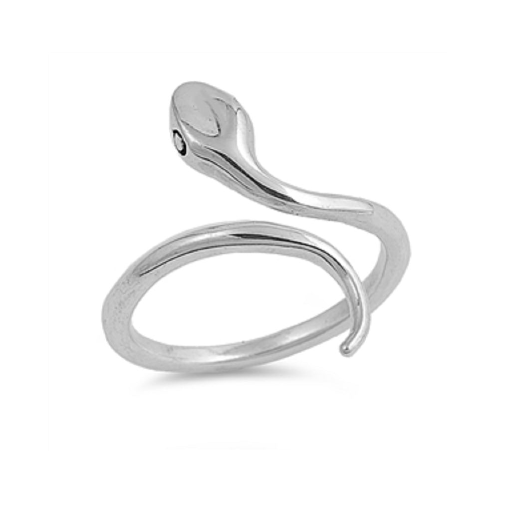 Solid Silver Snake .925 Sterling Silver Ring Size 5 6 7 8 9 FREE SHIP 
