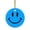 Blue, variant on 1 Pack - Blue Classic Smiley Face Ceramic Christmas Ornament and Home Decor - 2.85 Inch Round