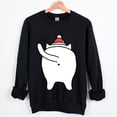 thumbnail image 1 of Sudadera navideña para mujer, suéter de otoño con animales de dibujos animados, regalo para amantes de los gatos, sudaderas con capucha informales de moda navideña, ropa para niñas, 1 of 5