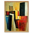 thumbnail image 1 of Bold Modern Abstract Cubism Acrylic Painting Art Print Framed Poster Wall Decor 12x16 inch, 1 of 5