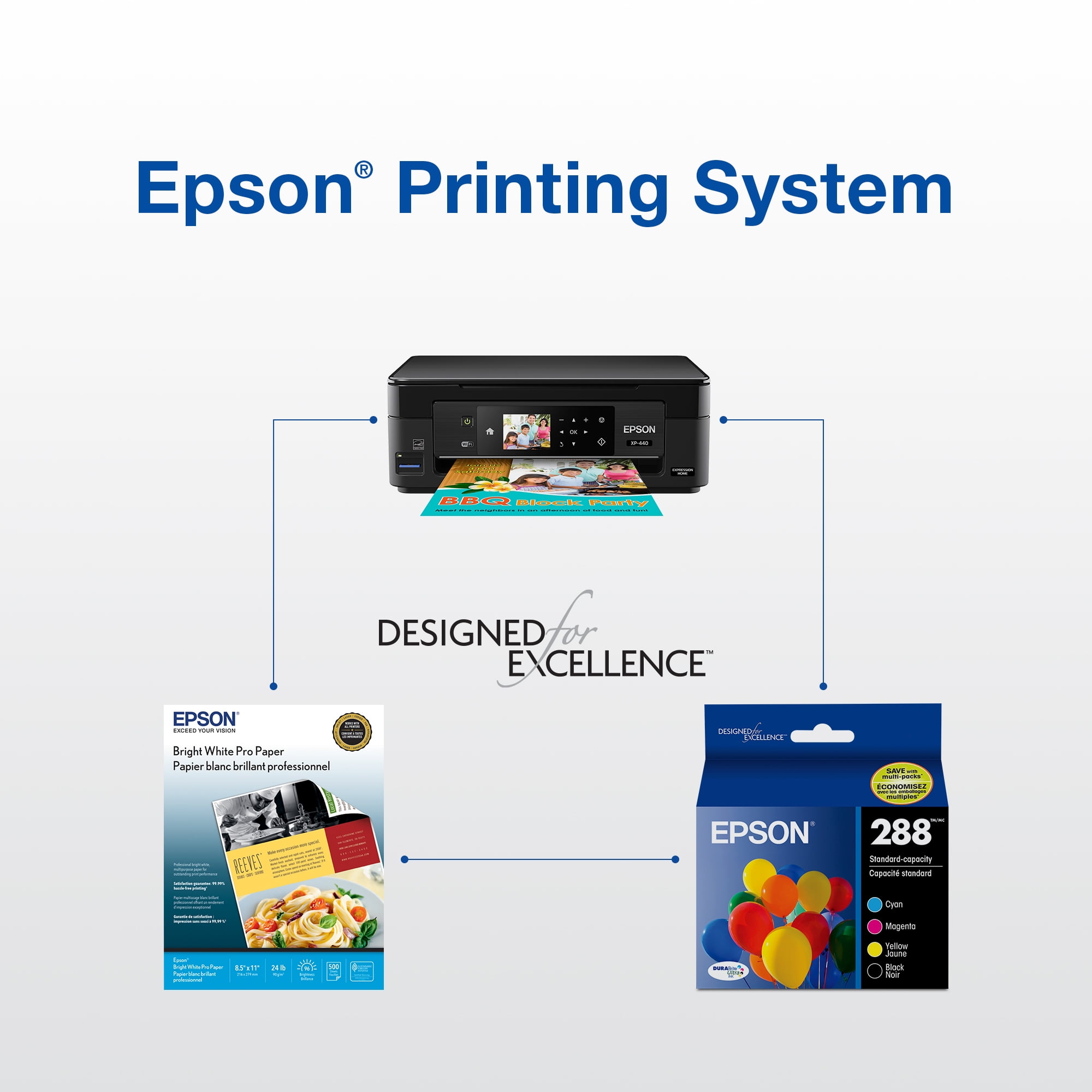 Epsonインク ICMB,ICLGY,ICVLM,ICVM,ICC,ICY89 Epson T222 Black and Color Combo Ink Cartridges, Standard
