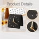 thumbnail image 4 of Reloj de mesa silencioso, reloj de repisa, minimalista, compacto, adorno de escritorio, arte moderno Negro, 4 of 9