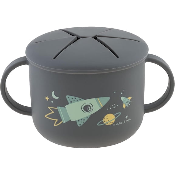 Stephen Joseph Silicone Snack Cup, 0.09 Liters, Space