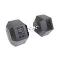 thumbnail image 1 of Mega Fitness Haltère Hexagonal en Caoutchouc 95 lb Poignée Moletée Simple Gym à Domicile, 1 of 5