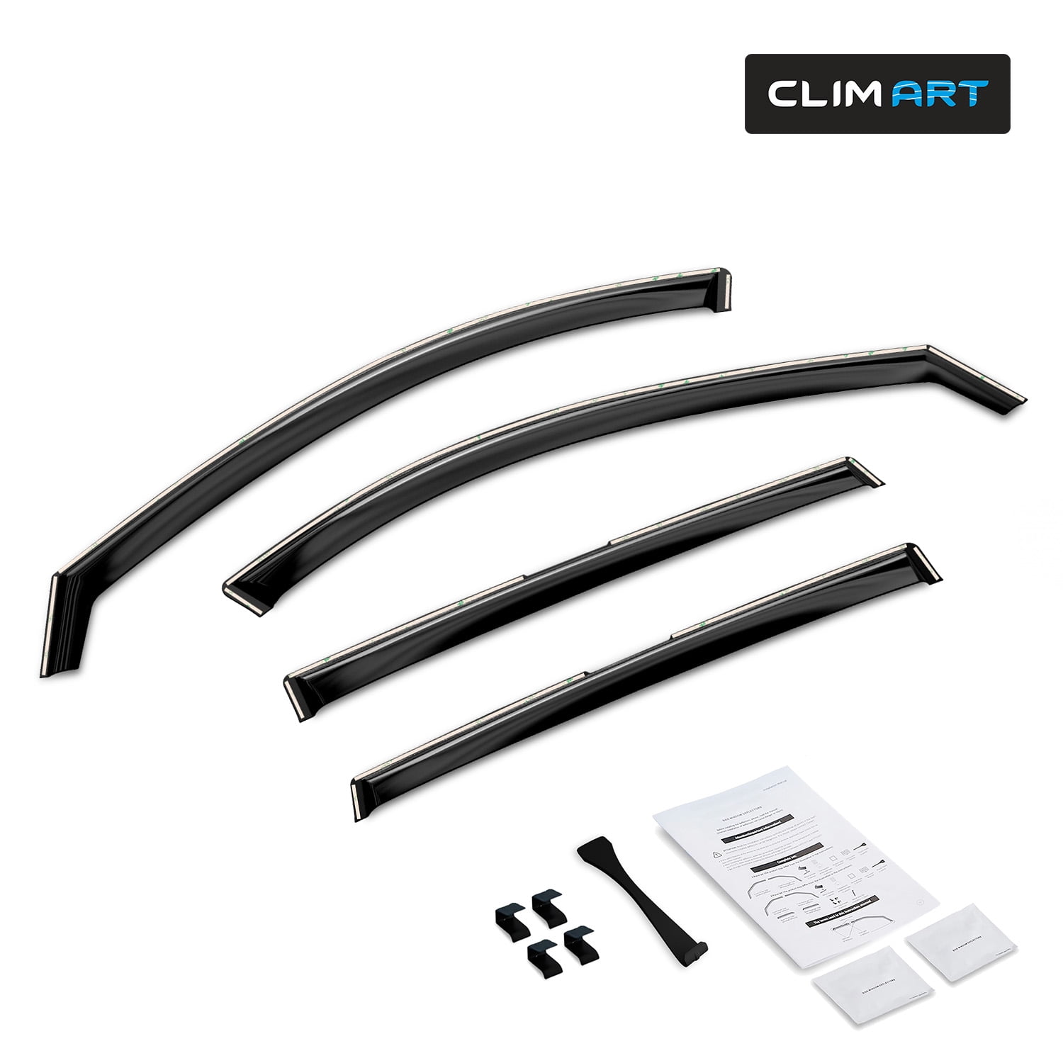 CLIM ART in-Channel Incredibly Durable Rain Guards for Mazda CX-90 2024-2026, Original Window Deflectors, Vent Window Visors, Vent Deflector, 4 pcs. - 624458