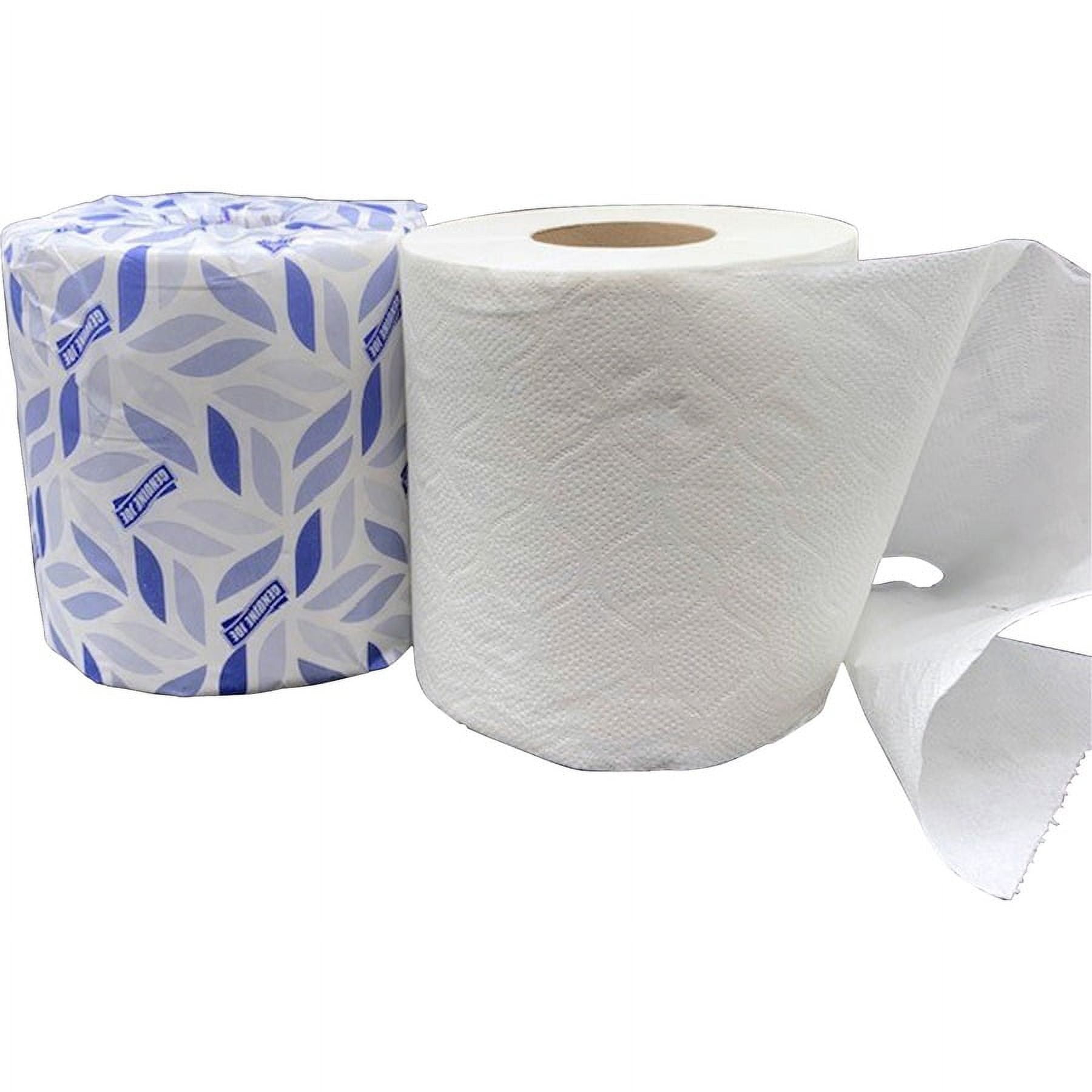 Genuine Joe 2-ply Bath Paper Tissue Rolls 2 Ply - 4" x 3.75" - 400 Sheets/Roll - White - Perforated, Absorbent, Soft, Sewer-safe, Septic Safe - For Bathroom, Restroom - 24 / Carton