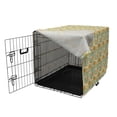thumbnail image 3 of Abstract Dog Crate Cover, Colorful Geometrical Shapes with Gaps Circles Oval Lines Mix Pattern, Easy to Use Pet Kennel Cover for Dogs, 35" x 23" x 27", Orange Green Pale Blue, by Ambesonne, 3 of 6