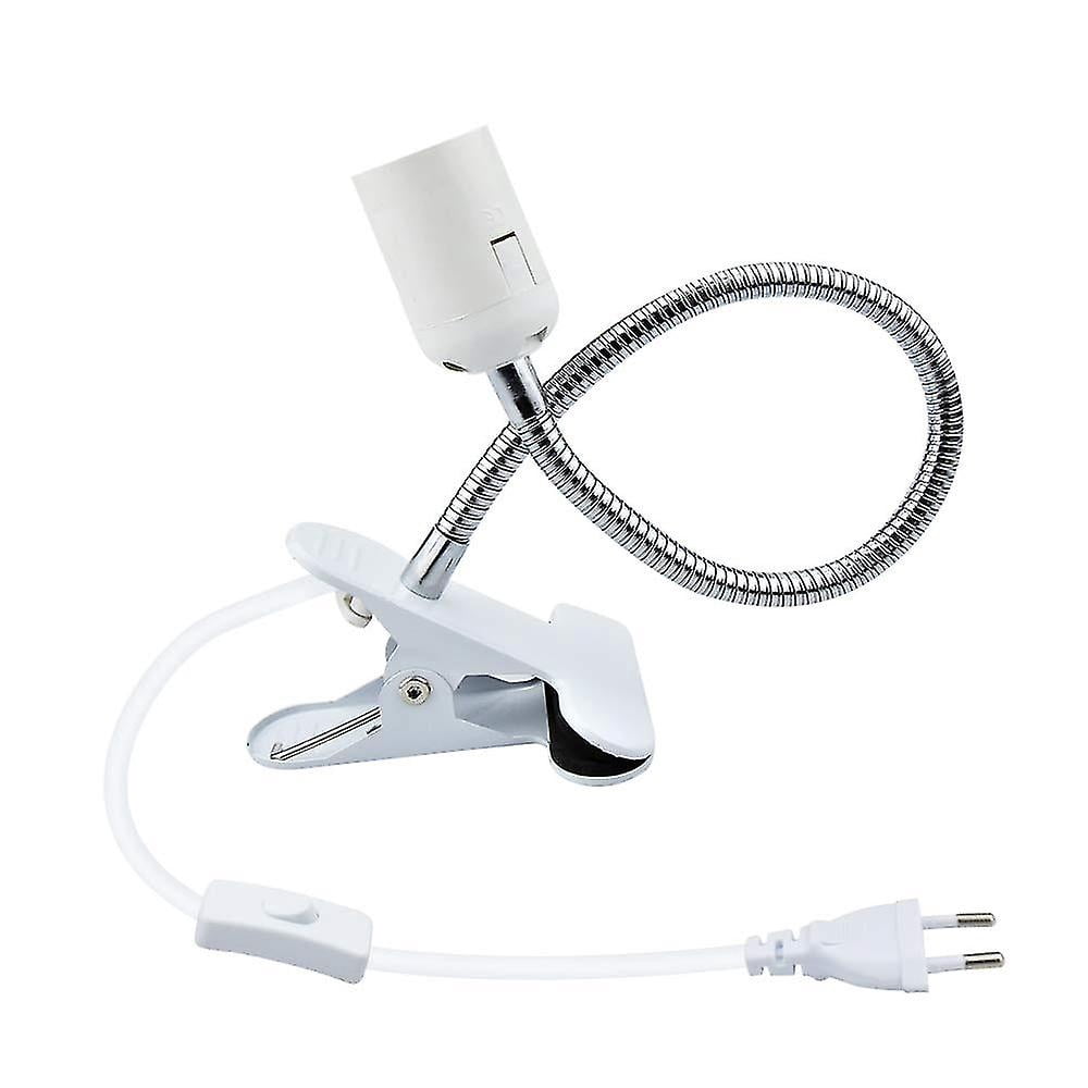 E27 Clamp Light Bulb Socket With Switch Table Lamp Base Clip With 360 Degree Gooseneck For Plant Lam
