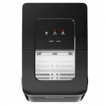 Costway - Portable Ice Maker Machine Countertop 26Lbs/24H Self-cleaning w/ Scoop - Black