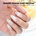 thumbnail image 2 of Esmalte de uñas en gel RARJSM Metallic Gold de 8 ml con brocha fina, 2 of 9
