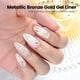thumbnail image 2 of Esmalte de uñas en gel RARJSM Metallic Gold de 8 ml con brocha fina, 2 of 9