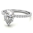 thumbnail image 4 of Auory Affordable Pear Cut Moissanite Ring for Women in Yellow Gold Plated, 4 of 10