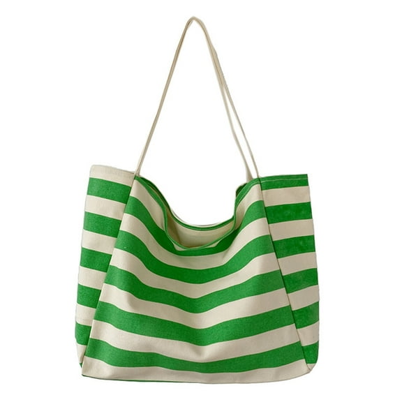 ZYHARUKO Stylish Striped Tote Bag for Women Spacious Beach Bags Large Capacity Shoulder Handbag