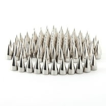 Aluminum Alloy Cone Spikes Screwback Studs for DIY Craft Projects Silver 7mm Diameter 9mm Height