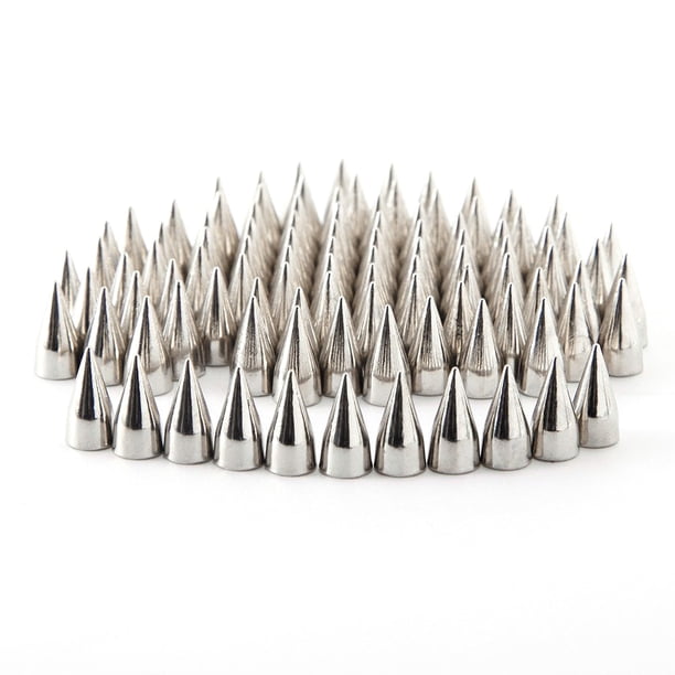 100pcs de 7*9 mm de espigas de metal tornillo de tornillo de tornillo Diy Craft Punk Style Rivets (plata)