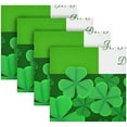 thumbnail image 5 of Dreamtimes St Patrick's Day Clover Cloth Napkins Set of 1, Oversized Washable Reusable Polyester Dinner Table Napkins for Family, Restaurant, Party Decor, 20"x 20", 5 of 7