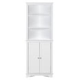 thumbnail image 5 of Spirich Tall Corner Cabinet with 2 -Shutter Doors, free-standing floor cabinet, White, 5 of 6