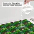 thumbnail image 5 of XMXT Microfiber Drying Mats, Green Smiling Man Print Absorbent Dish Drying Mat for Kitchen Counter, 16 x 18 inches, 5 of 9