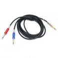 thumbnail image 4 of BLS0201 Cable de audio de 6,35 mm macho a doble mono de 6,35 mm Cable de audio de metal para reproductores Equipos de grabación 5 m, 4 of 5