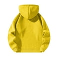 thumbnail image 4 of Resicozy Men Quarter Zip Hoodie Lightweight Mens Solid Color Pullover Long Sleeve Drop Shoulder Hooded Sweatshirt Yellow 2XL, 4 of 7