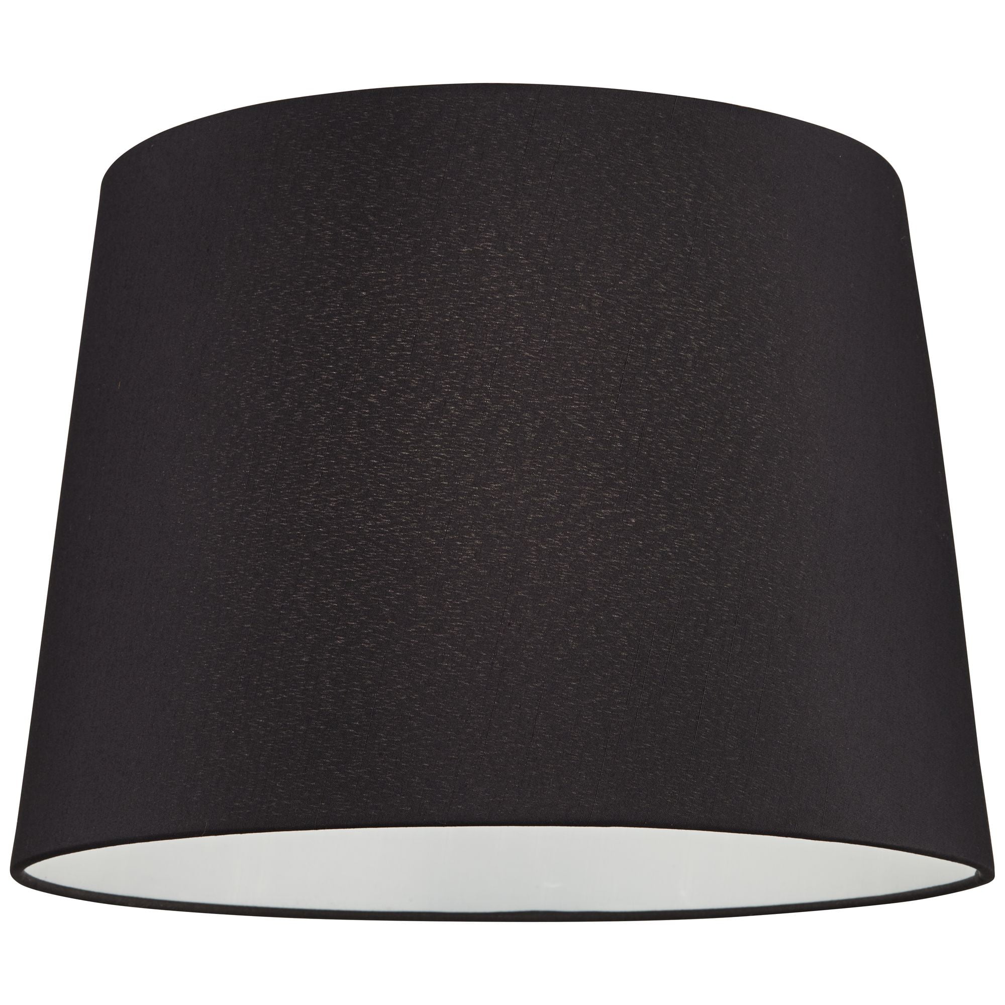 Springcrest Set of 2 Black Faux Silk Medium Drum Lamp Shades 11" Top x 13" Bottom x 9.5" Slant x 9.5" High (Spider)