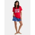 thumbnail image 4 of Summer Women's Americana Matching Family Sleepwear Top and Shorts Pajama Set from Way to Celebrate, 2-Piece, Sizes S-3X, 4 of 5
