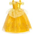 thumbnail image 3 of Belle Costumes for Girls Kids Princess Belle Dress Up Birthday Christmas Party with Accessories, 3 of 7