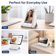 Multi Angle Tablet and Cell Phone Stand Holder, Desktop Device Stand for Compatible Phones, Tablets and E-Readers, TIKA