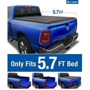 Tyger Auto T1 Soft Roll-up Truck Bed Tonneau Cover Compatible with 2019-2025 Ram 1500 New Body (Not Fit 19-25 Classic) | 5'7" (67") Bed | TG-BC1D9046