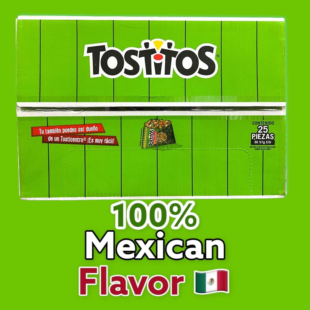 Sabritas Tostitos Salsa Verde 25 pack. Mexican chips. 25.0 Count