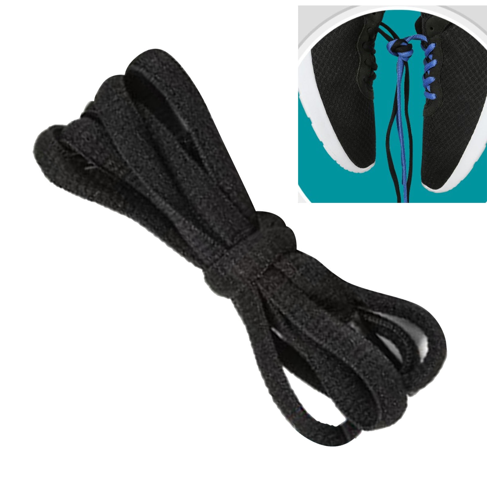 Flat Shoelaces,1 Pair Black Shoelace Flat Shoe Lace Shoe Lacesfor