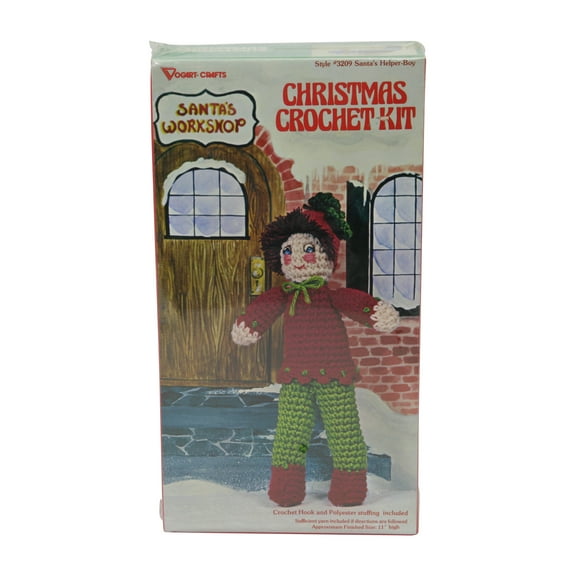 Vogart Crafts Christmas Crochet Kit - Santa's Helper Boy #3209