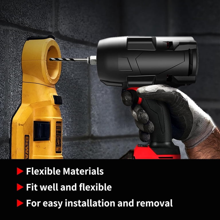 Protective Rubber Boot Cover For Milwaukee M18 FUEL 1/2" High Torque Impact Wrench (2967-20 Series) - Durable Silicone Shield