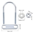 thumbnail image 3 of Uxcell U-Bolt redondo de acero M6 de 40mm de ancho interno y 90mm de longitud, 4 juegos, 3 of 4