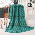 thumbnail image 2 of Teal Gold Checkerboard Checkered Pattern Blanket,Comfortable Soft Flannel Throw Blanket,All Season,Warm Lightweight Blankets for Sofa Bed Couch Living Room Chair,50"x60", 2 of 4