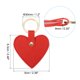 thumbnail image 2 of Llaveros de Cuero en Forma de Corazón Uxcell con Anillos para Llaves Soporte de Llaveros para Regalos de Boda Rojo 2, 2 of 6